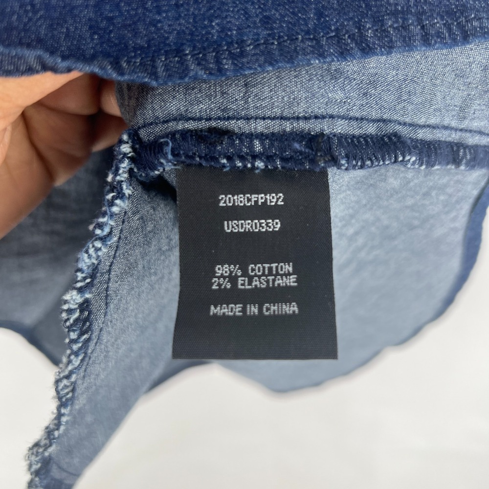 Universal Standard Hannah Shirt Dress Womens 14/16 Blue Cotton‎ Stretch Casual - Picture 8 of 13